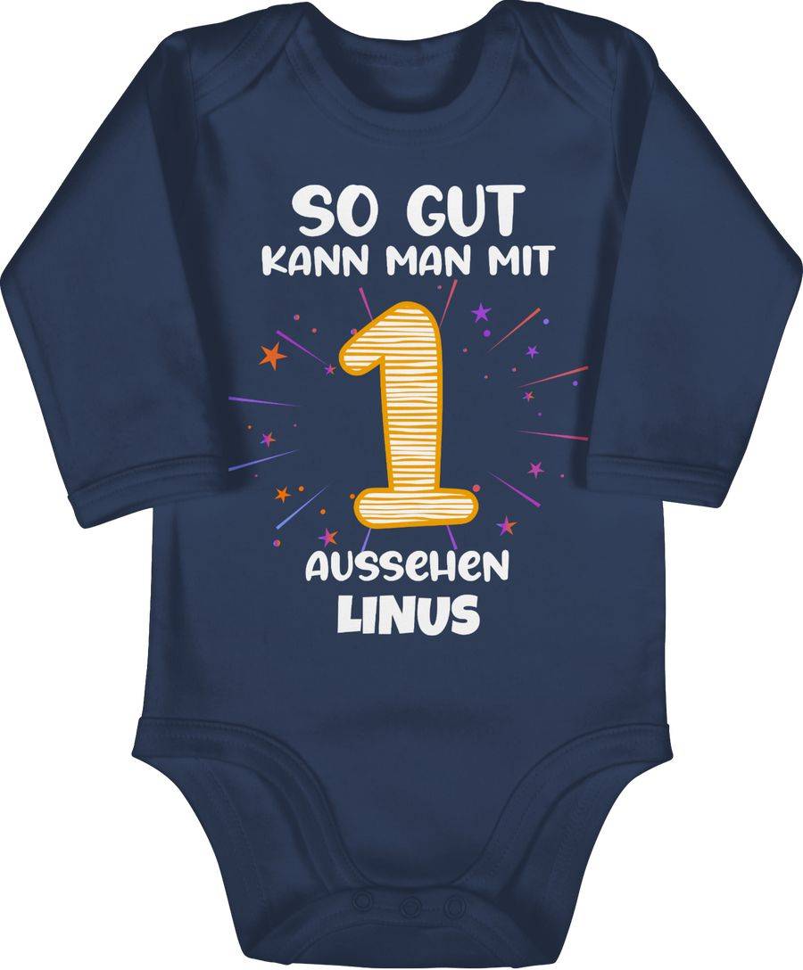 Shirtracer Geschenk 1. Geburtstag personalisiert Birthday 1 Jahr Mein Erster Geburtstag Shirtracer