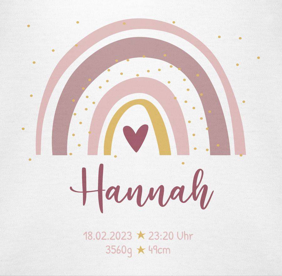 Shirtracer Geschenk Boho Regenbogen Mit Name Geschenke Geburt Shirts & Mehr Shirtracer