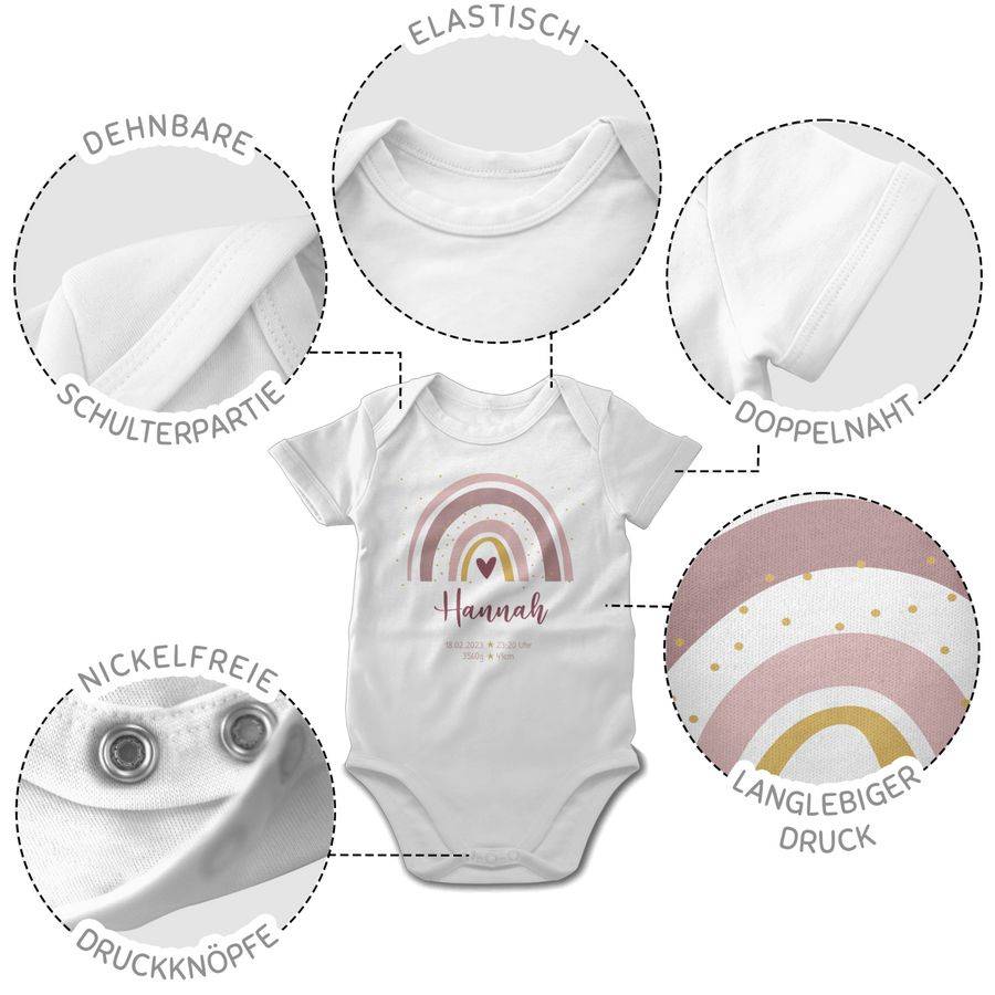 Shirtracer Geschenk Boho Regenbogen Mit Name Geschenke Geburt Shirts & Mehr Shirtracer