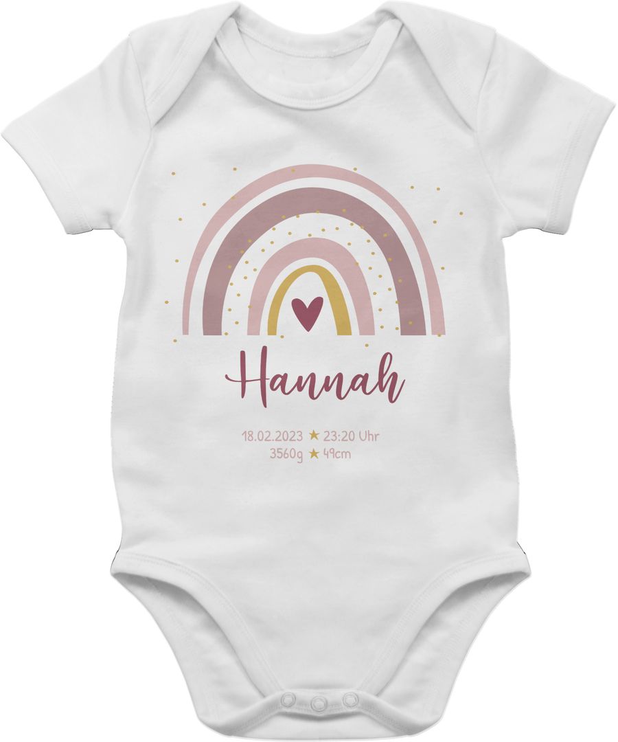 Shirtracer Geschenk Boho Regenbogen mit Name Geschenke Geburt Shirts & Mehr Shirtracer