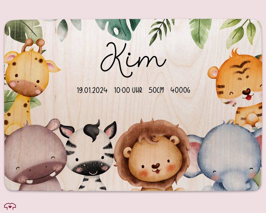 Shirtracer Geschenkbox Safari Baby Erinnerungsbox Baby Personalisiert Geschenke Baby Ge Shirtracer