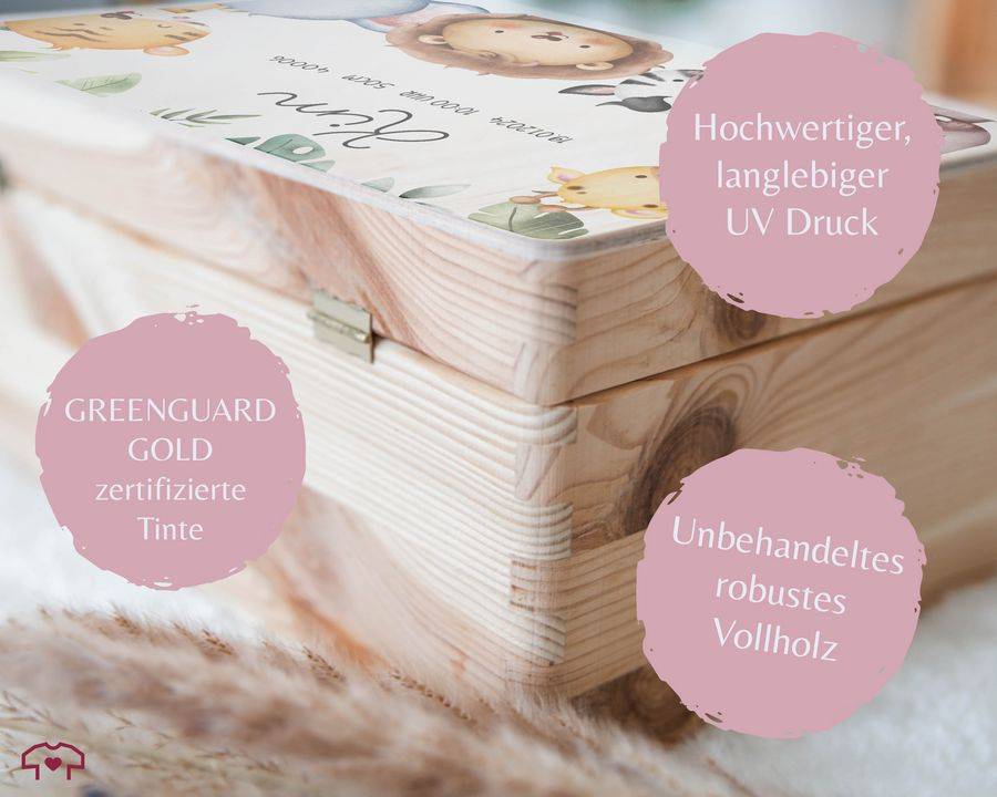 Shirtracer Geschenkbox Safari Baby Erinnerungsbox Baby Personalisiert Geschenke Baby Ge Shirtracer