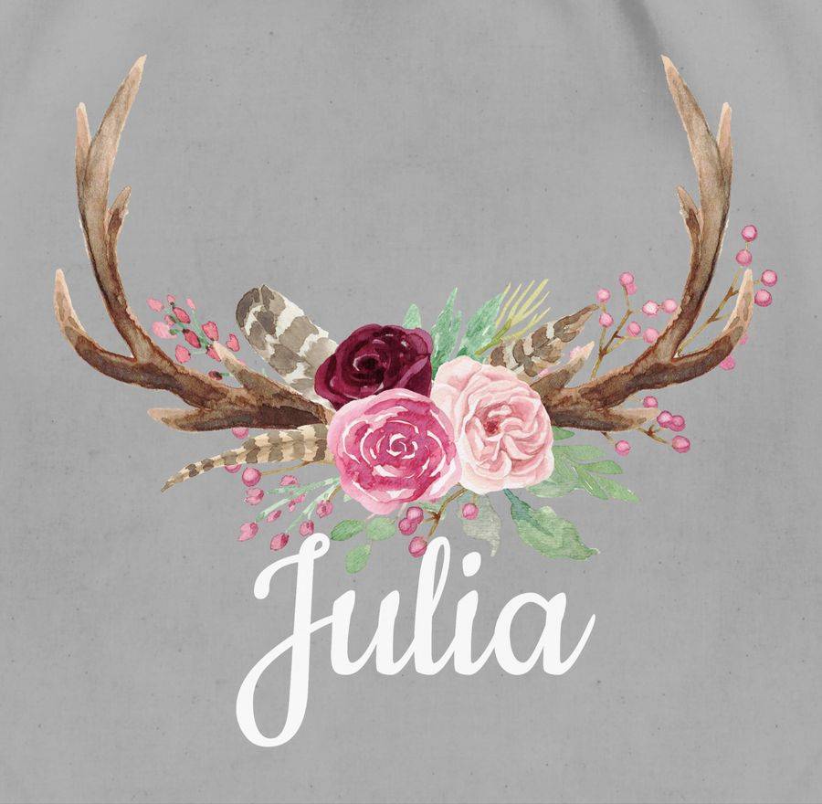 Shirtracer Geweih Mit Name: T-Shirt Turnbeutel Shirtracer