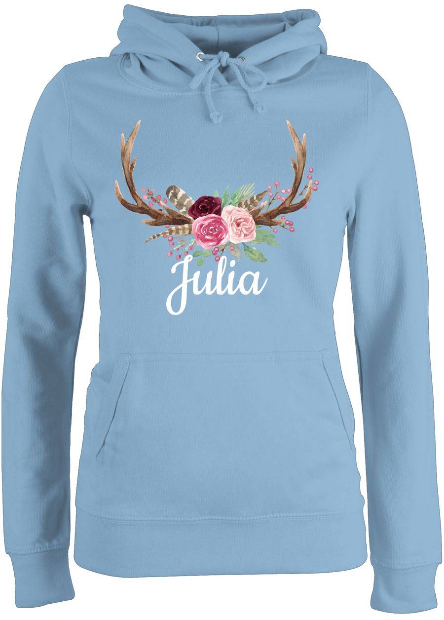Shirtracer Geweih mit Name: T-Shirt Turnbeutel Shirtracer