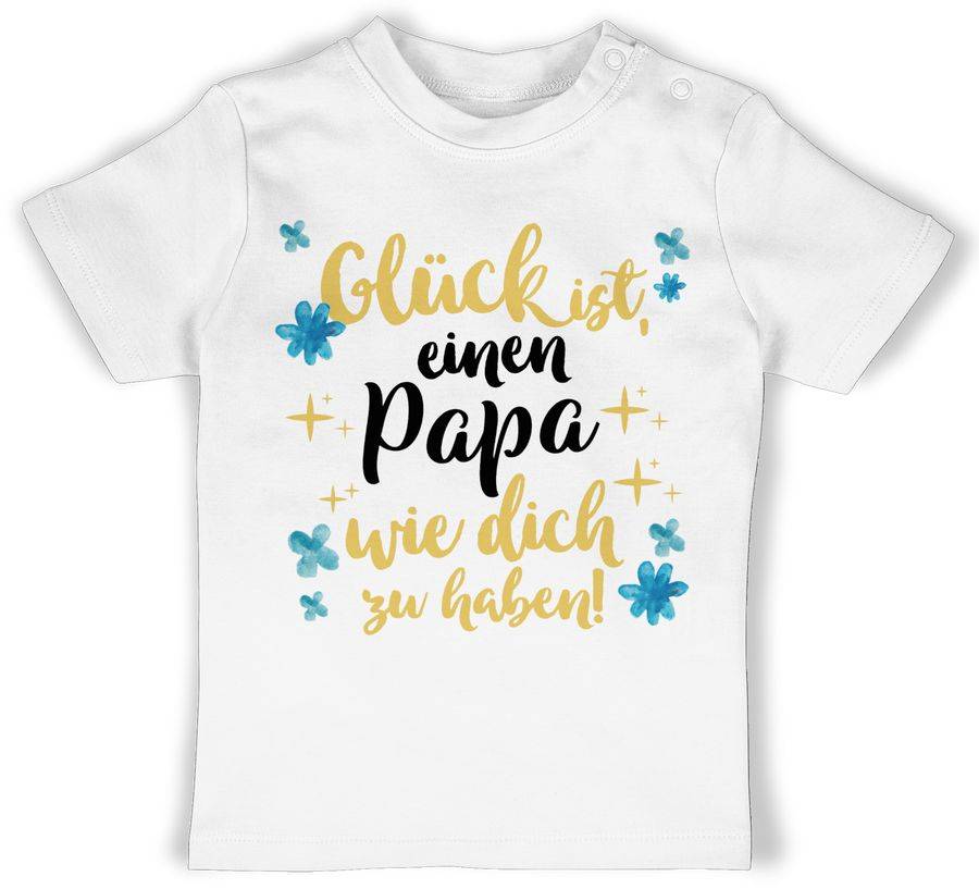 Shirtracer Glück ist, einen Papa wie dich zu haben! - bunt: T-Shirt Turnbeutel Shirtracer