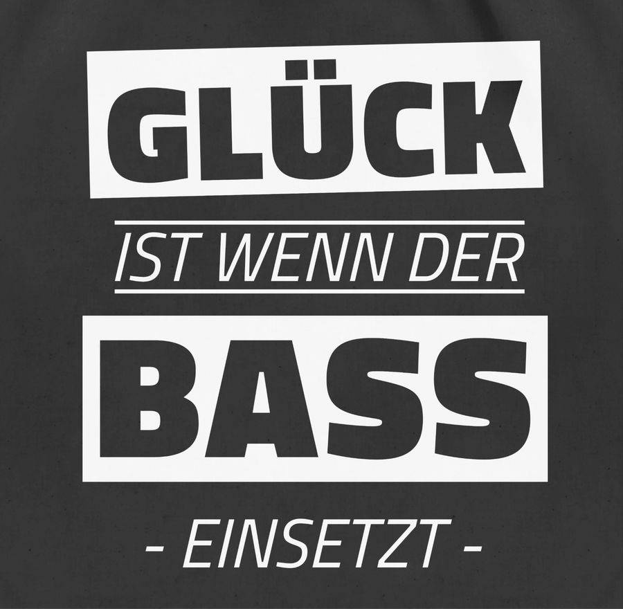 Shirtracer Glück Ist Wenn Der Bass Einsetzt: Tshirt Rucksack Shirtracer