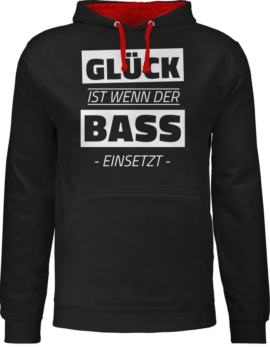 Shirtracer Glück ist wenn der Bass einsetzt: Tshirt Rucksack Shirtracer