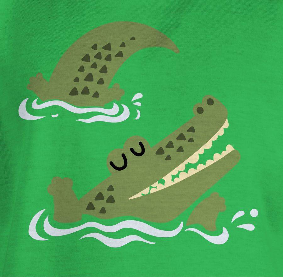 Shirtracer Glückliches Krokodil: Tshirt Turnbeutel Shirtracer