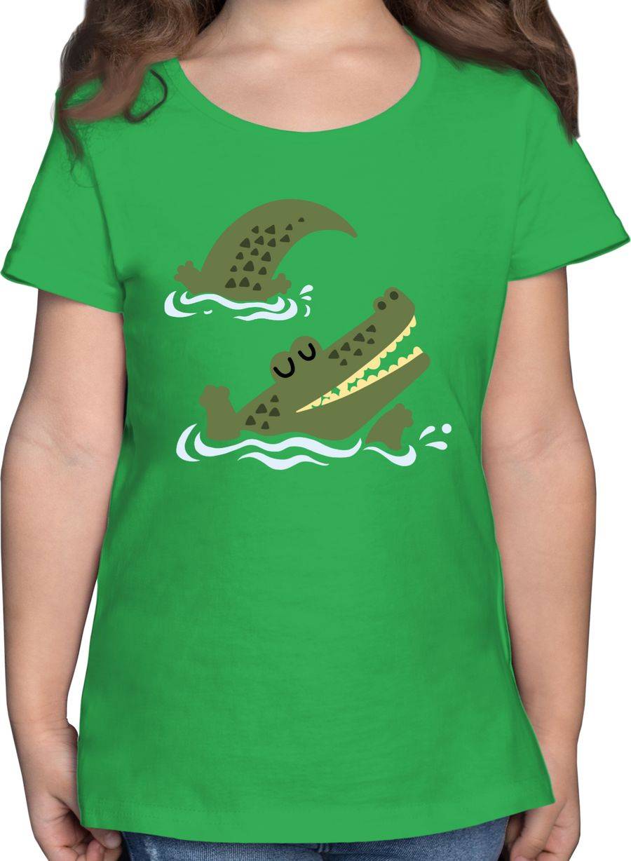 Shirtracer Glückliches Krokodil: Tshirt Turnbeutel Shirtracer