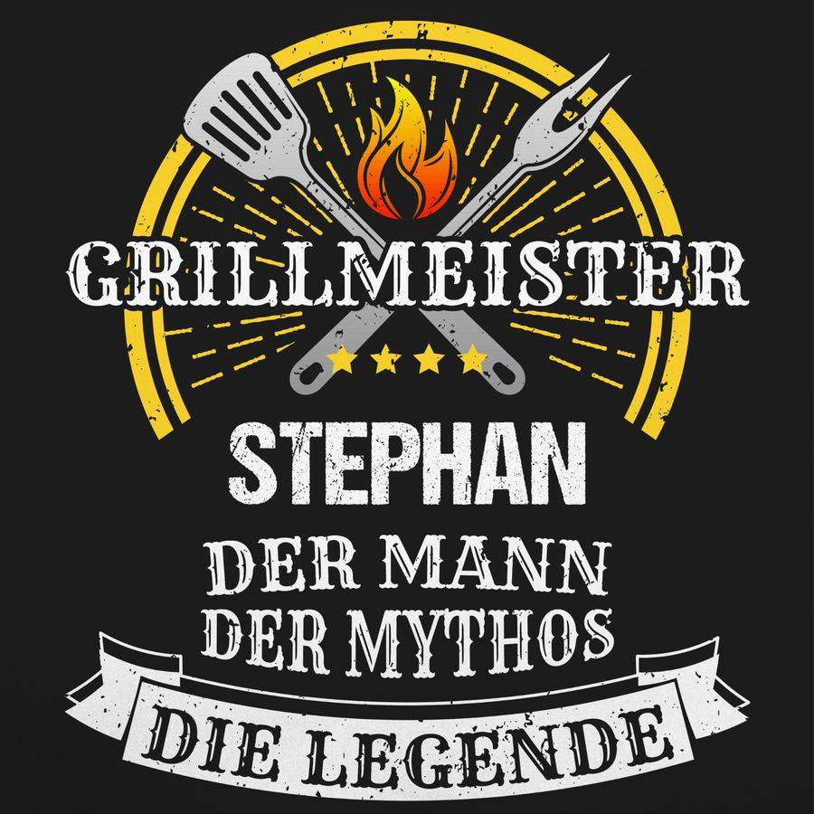 Shirtracer Grillmeister Mythos Die Legende Mit Name - Vatertag Geburtstag Lustig Geschenk W Shirtracer