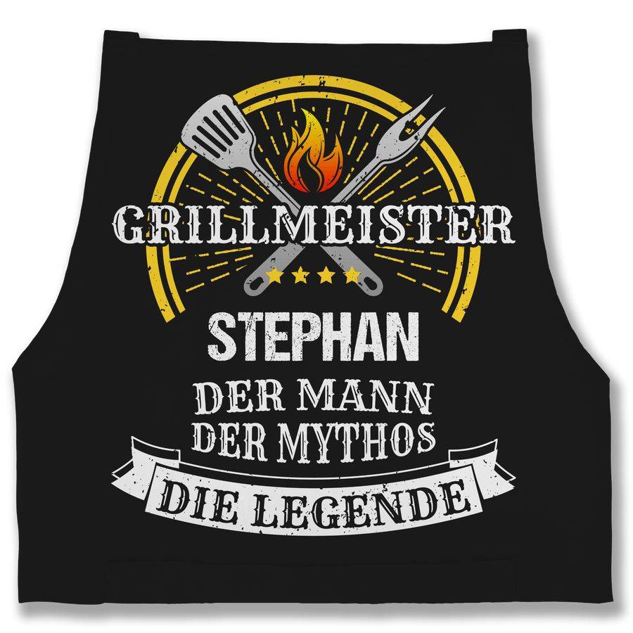 Shirtracer Grillmeister Mythos Die Legende mit Name - Vatertag Geburtstag Lustig Geschenk W Shirtracer