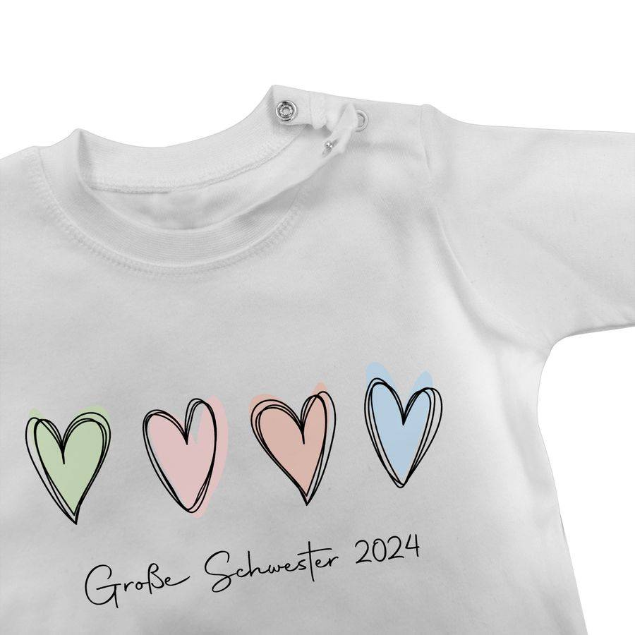 Shirtracer Große Schwester 2024 Big Sister: Tshirt Turnbeutel Shirtracer
