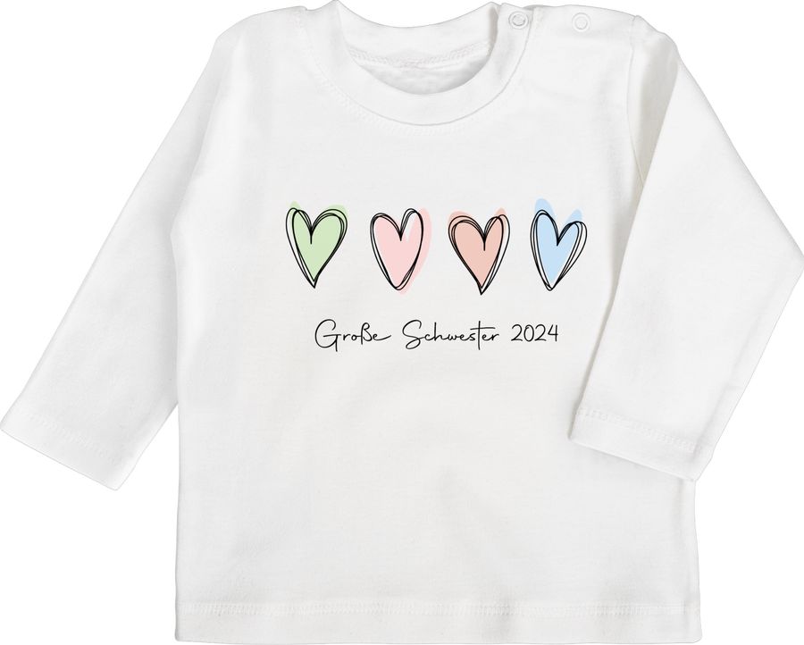 Shirtracer Große Schwester 2024 Big Sister: Tshirt Turnbeutel Shirtracer