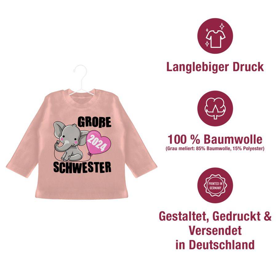 Shirtracer Große Schwester 2024 I: Tshirt Turnbeutel Shirtracer