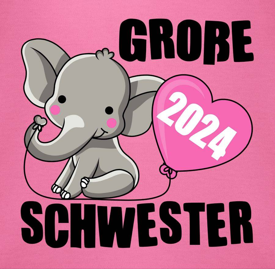 Shirtracer Große Schwester 2024 I: Tshirt Turnbeutel Shirtracer