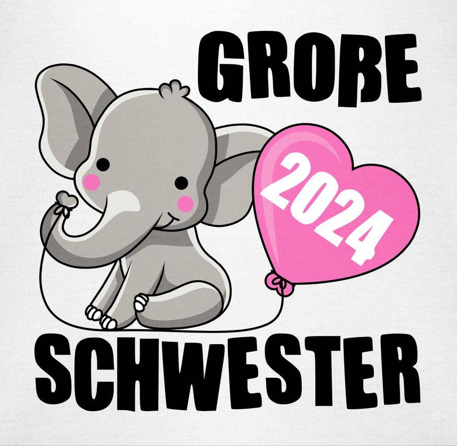 Shirtracer Große Schwester 2024 I: Tshirt Turnbeutel Shirtracer