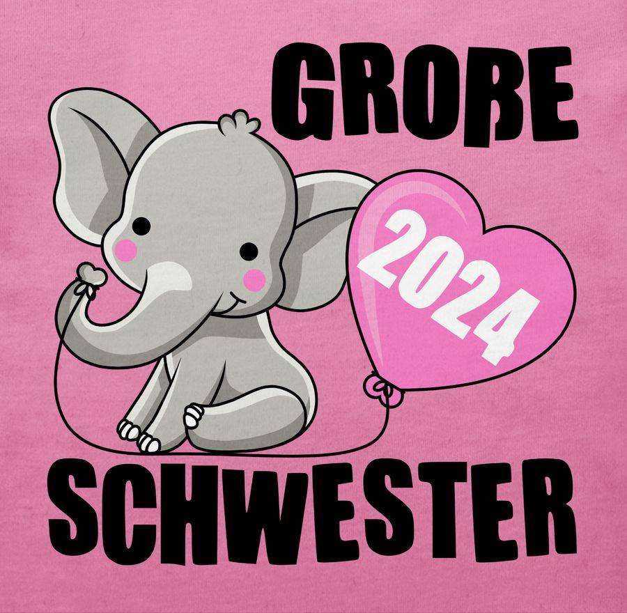 Shirtracer Große Schwester 2024 I: Tshirt Turnbeutel Shirtracer