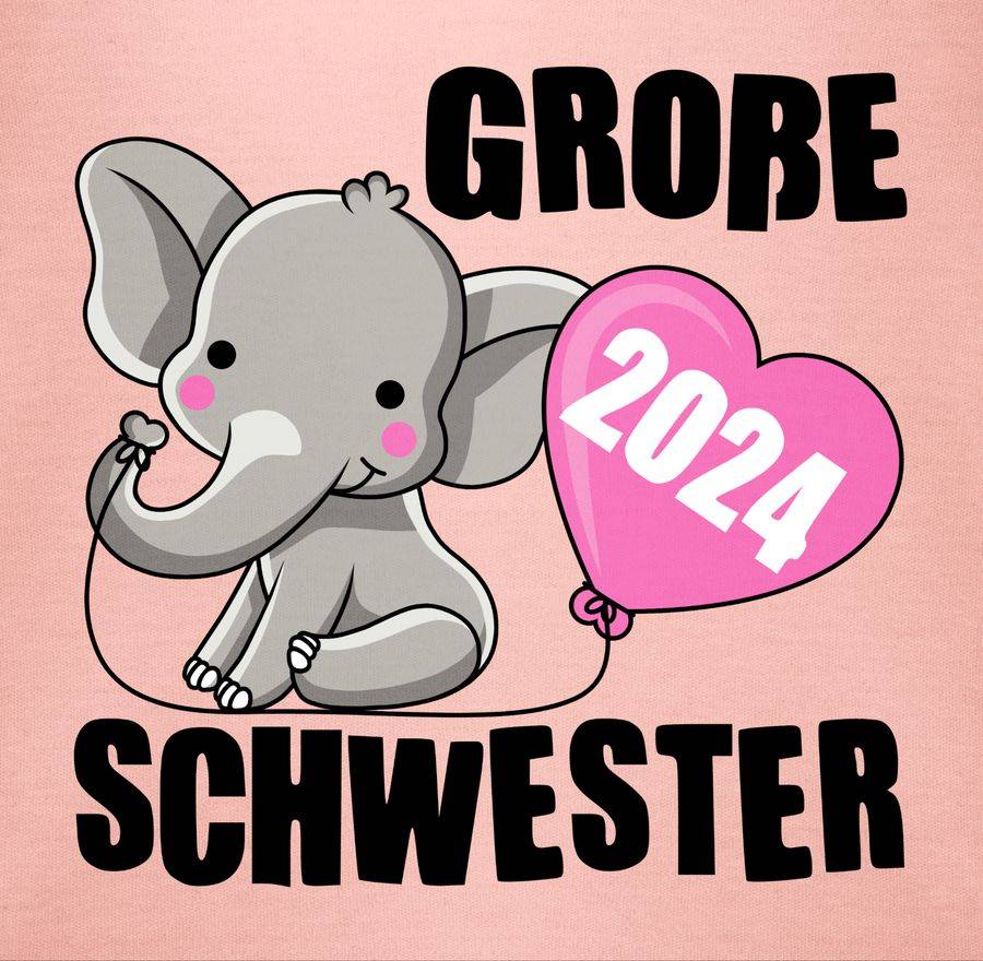 Shirtracer Große Schwester 2024 I: Tshirt Turnbeutel Shirtracer