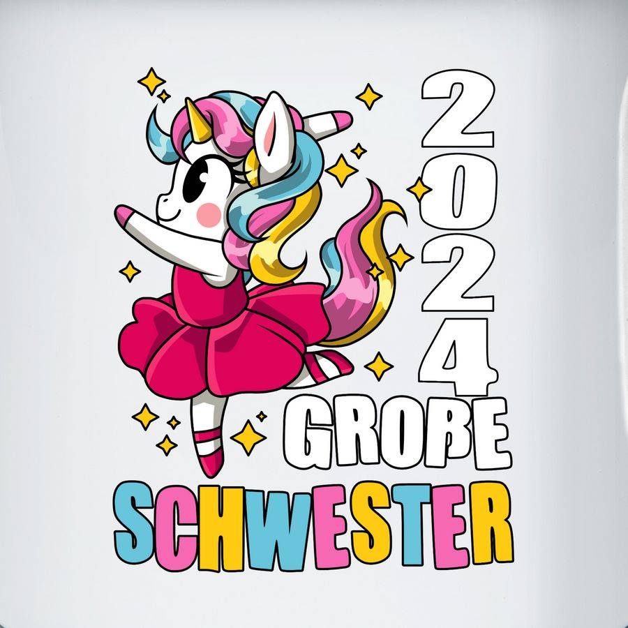 Shirtracer Große Schwester 2024 Mit Ballerina Einhorn: T-Shirt Gym Bag Shirtracer