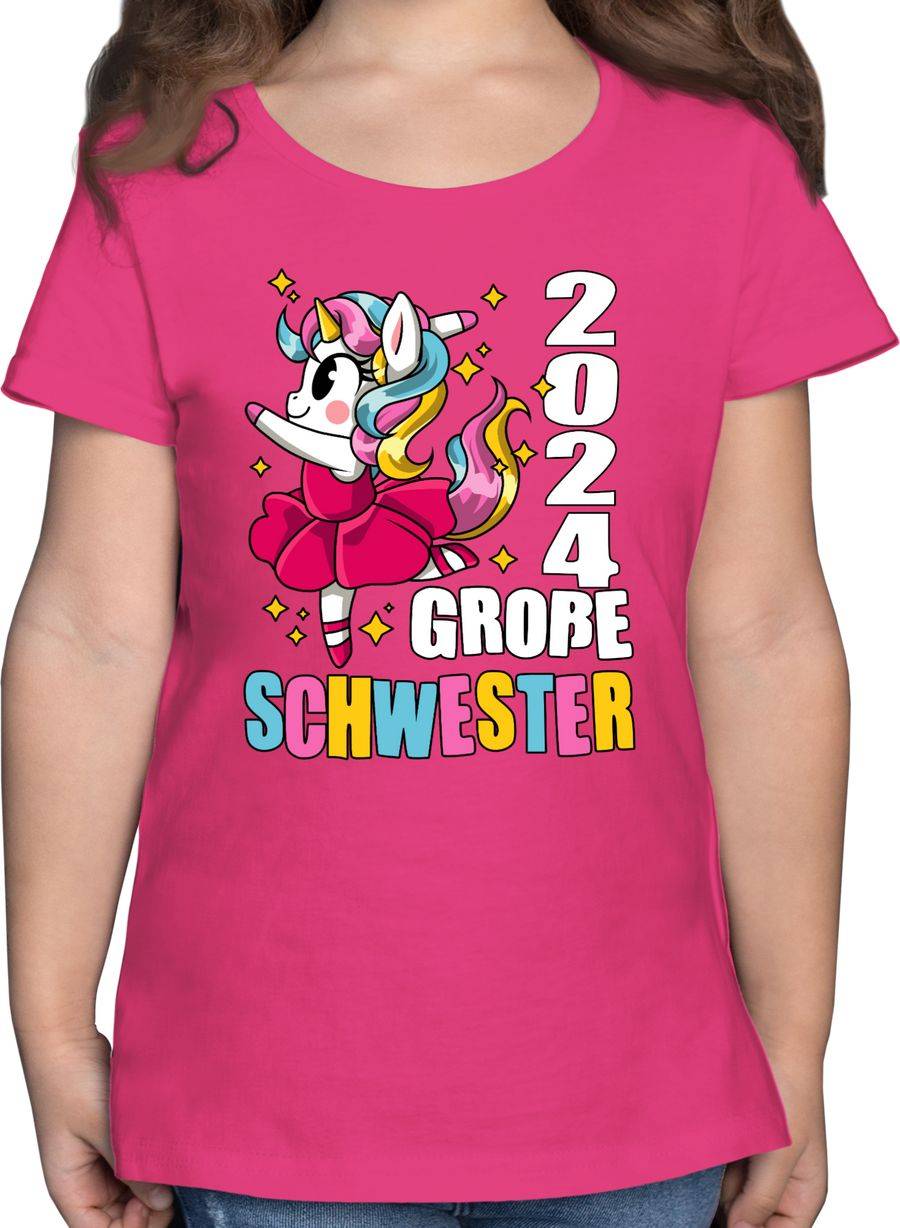 Shirtracer Große Schwester 2024 mit Ballerina Einhorn: T-Shirt Gym Bag Shirtracer