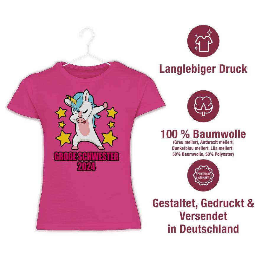 Shirtracer Große Schwester 2024 Mit Dabbendem Einhorn Shirts & Mehr Shirtracer