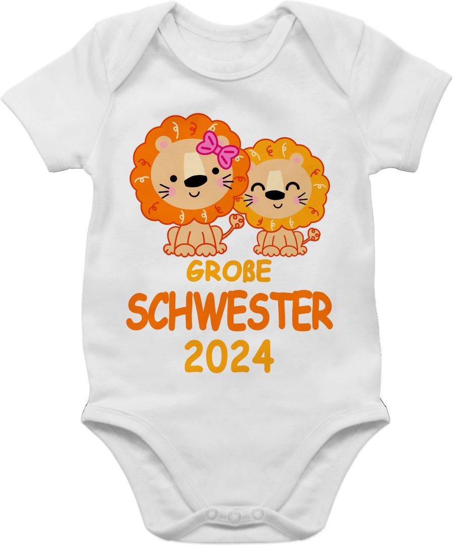 Shirtracer Große Schwester 2024 mit Löwen: Tshirt Turnbeutel Shirtracer