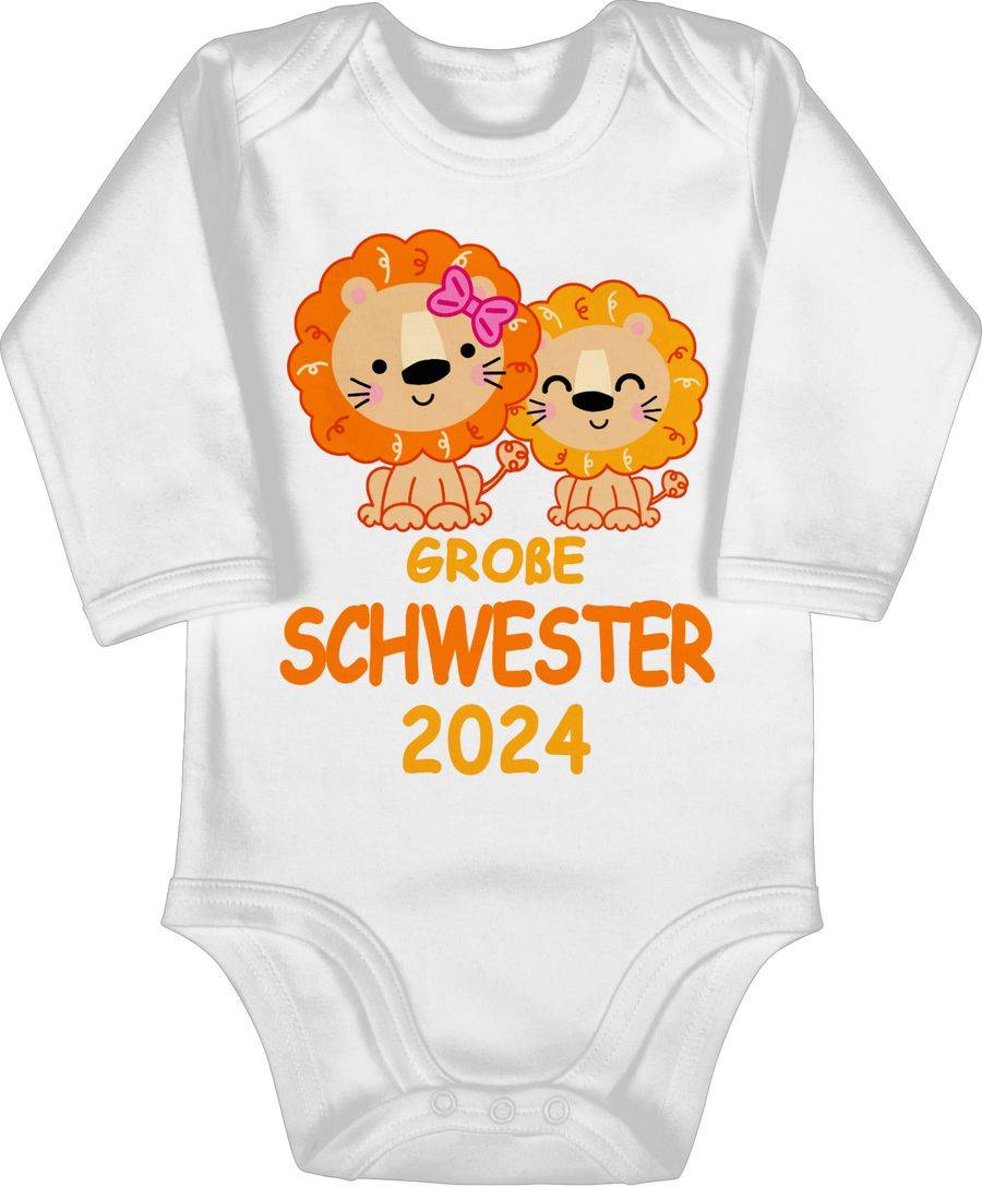 Shirtracer Große Schwester 2024 mit Löwen: Tshirt Turnbeutel Shirtracer