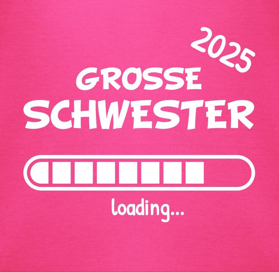 Shirtracer Große Schwester 2025 Loading: T-Shirt Turnbeutel Shirtracer