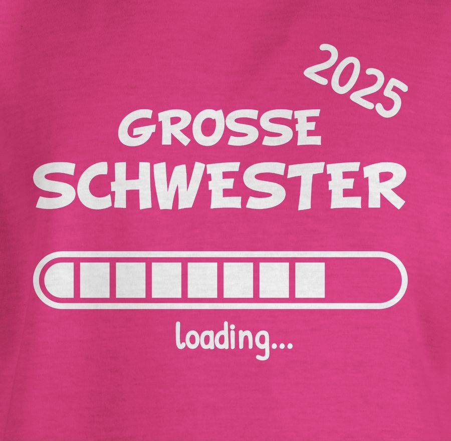 Shirtracer Große Schwester 2025 Loading: T-Shirt Turnbeutel Shirtracer