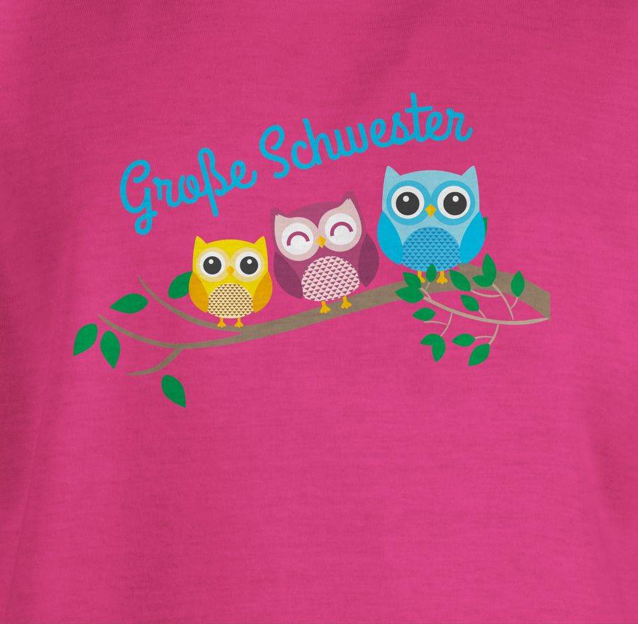 Shirtracer Große Schwester Eulen: T-Shirt Turnbeutel Shirtracer