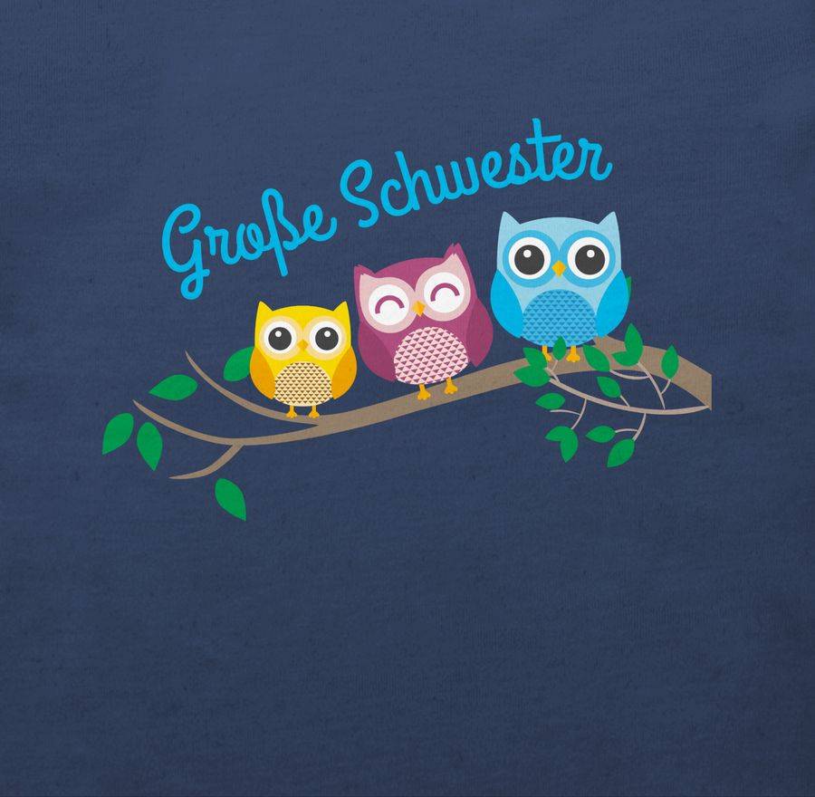 Shirtracer Große Schwester Eulen: T-Shirt Turnbeutel Shirtracer