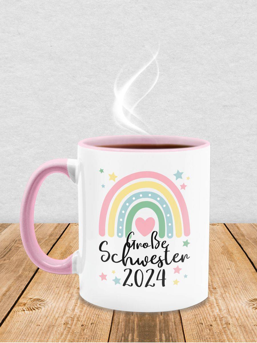 Shirtracer Große Schwester Geschenk 2024 Regenbogen Big Sister Shirts & Mehr Shirtracer