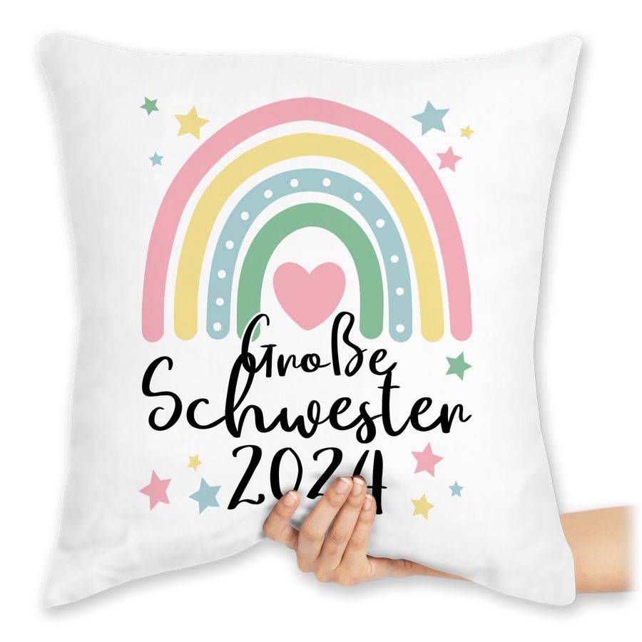 Shirtracer Große Schwester Geschenk 2024 Regenbogen Big Sister Shirts & Mehr Shirtracer