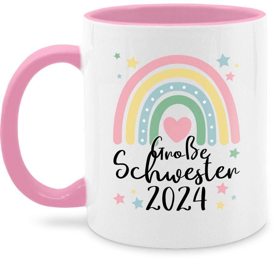 Shirtracer Große Schwester Geschenk 2024 Regenbogen Big Sister Shirts & Mehr Shirtracer
