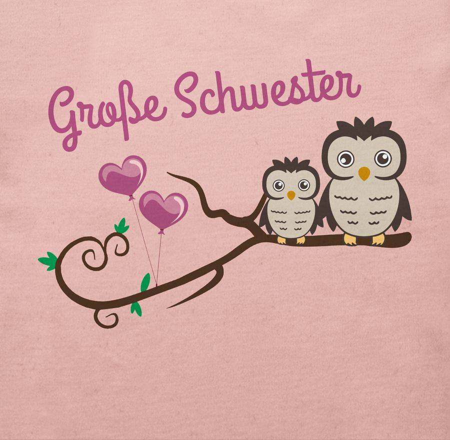 Shirtracer Große Schwester Süße Eulen Shirts & Mehr Shirtracer