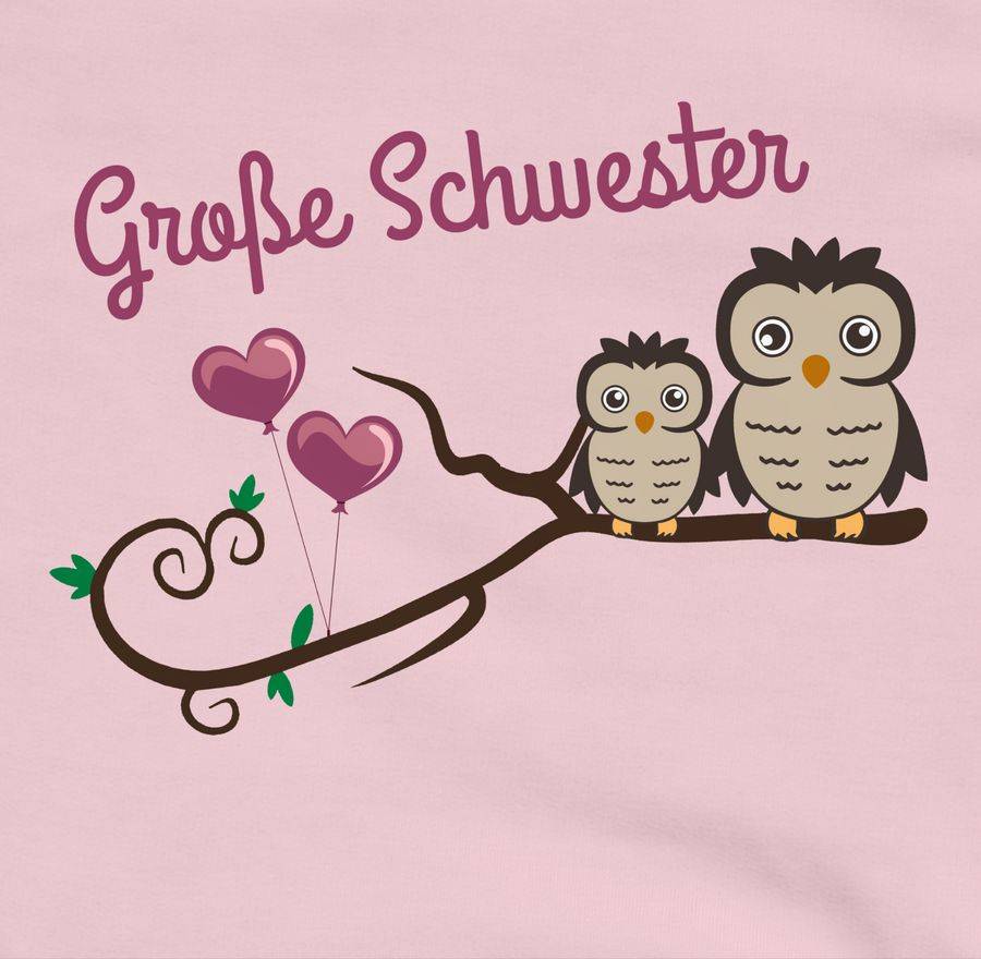 Shirtracer Große Schwester Süße Eulen Shirts & Mehr Shirtracer
