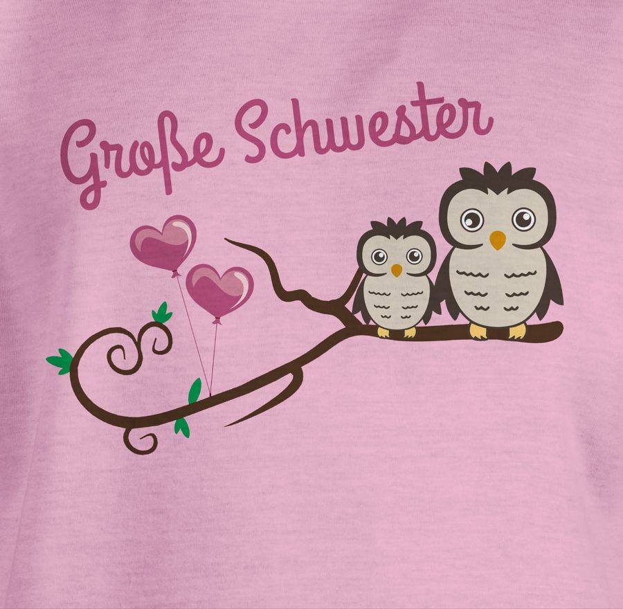 Shirtracer Große Schwester Süße Eulen Shirts & Mehr Shirtracer