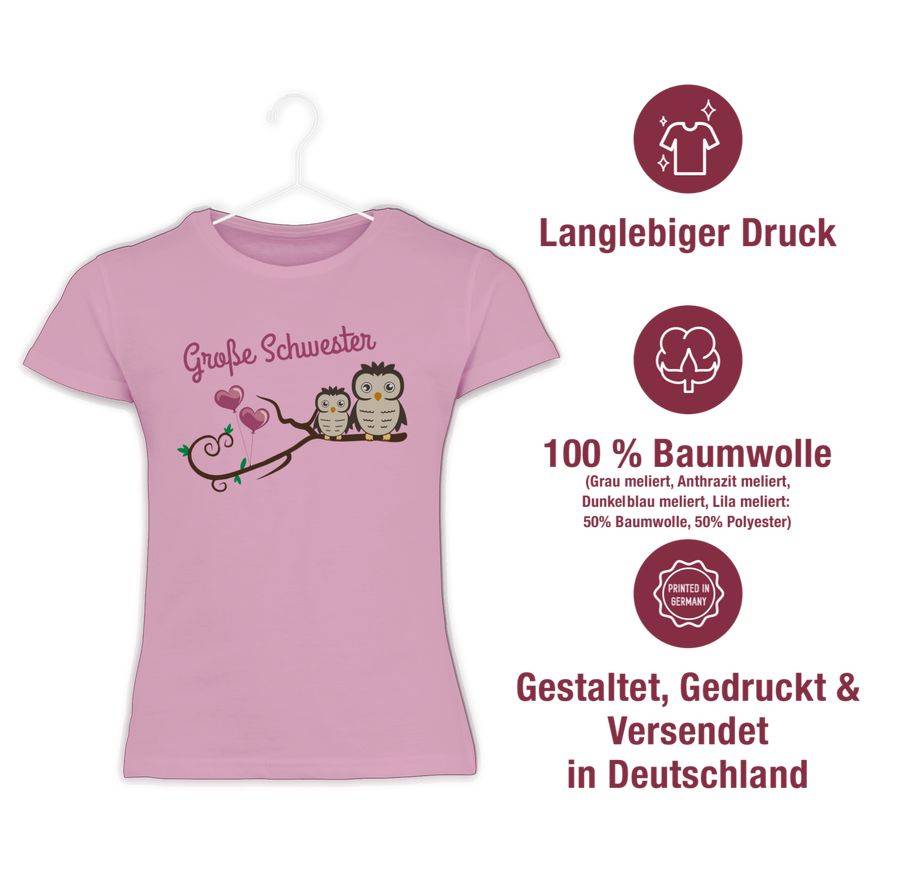 Shirtracer Große Schwester Süße Eulen Shirts & Mehr Shirtracer