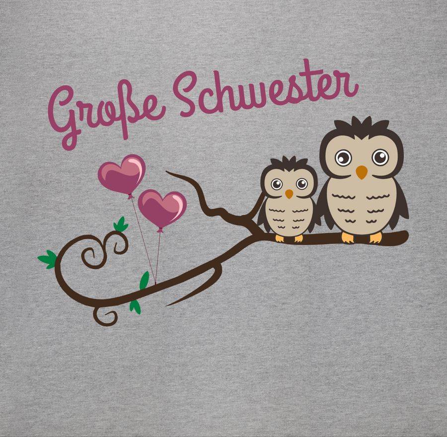 Shirtracer Große Schwester Süße Eulen Shirts & Mehr Shirtracer