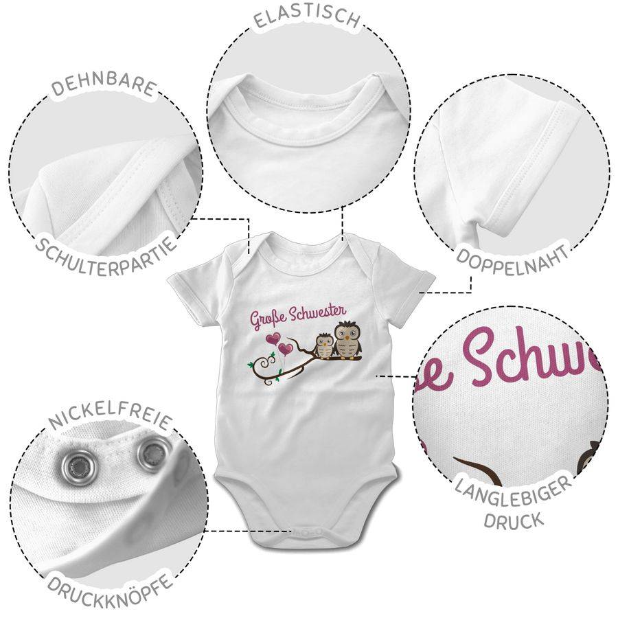 Shirtracer Große Schwester Süße Eulen Shirts & Mehr Shirtracer