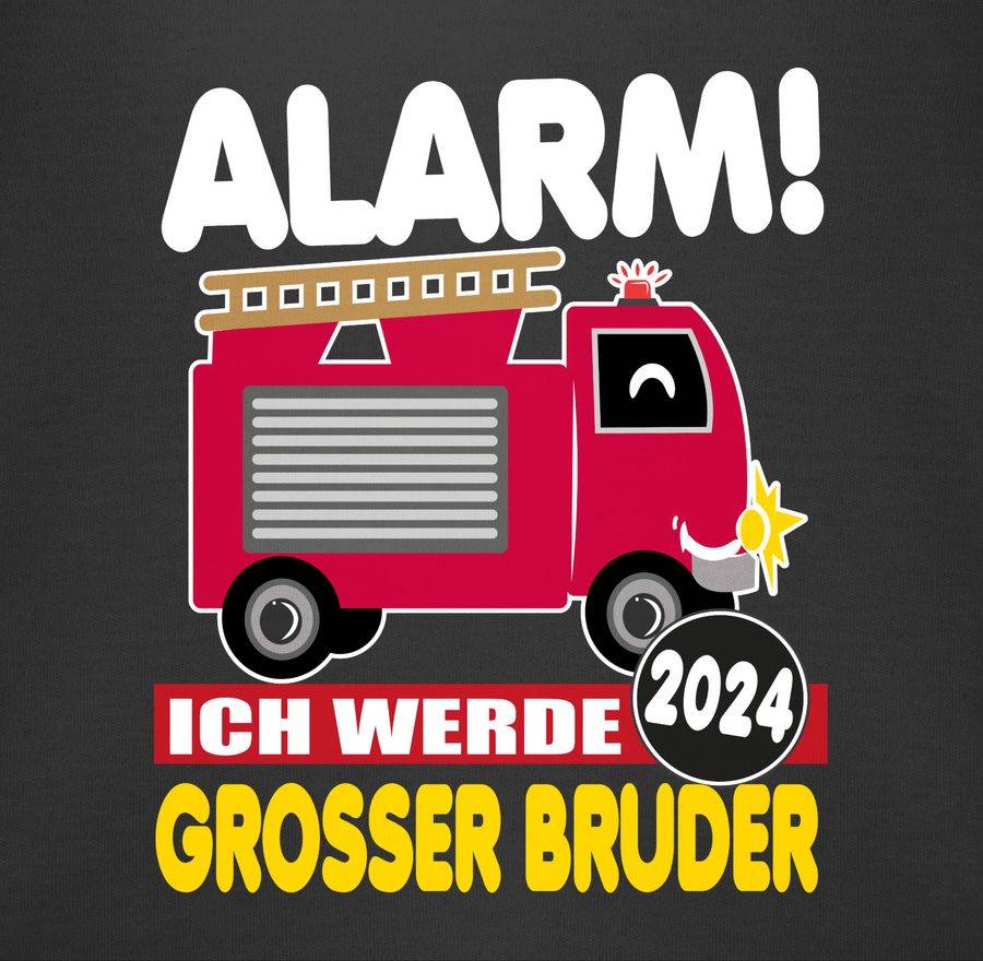 Shirtracer Großer Bruder 2024 Feuerwehrauto: T-Shirt Rucksack Shirtracer