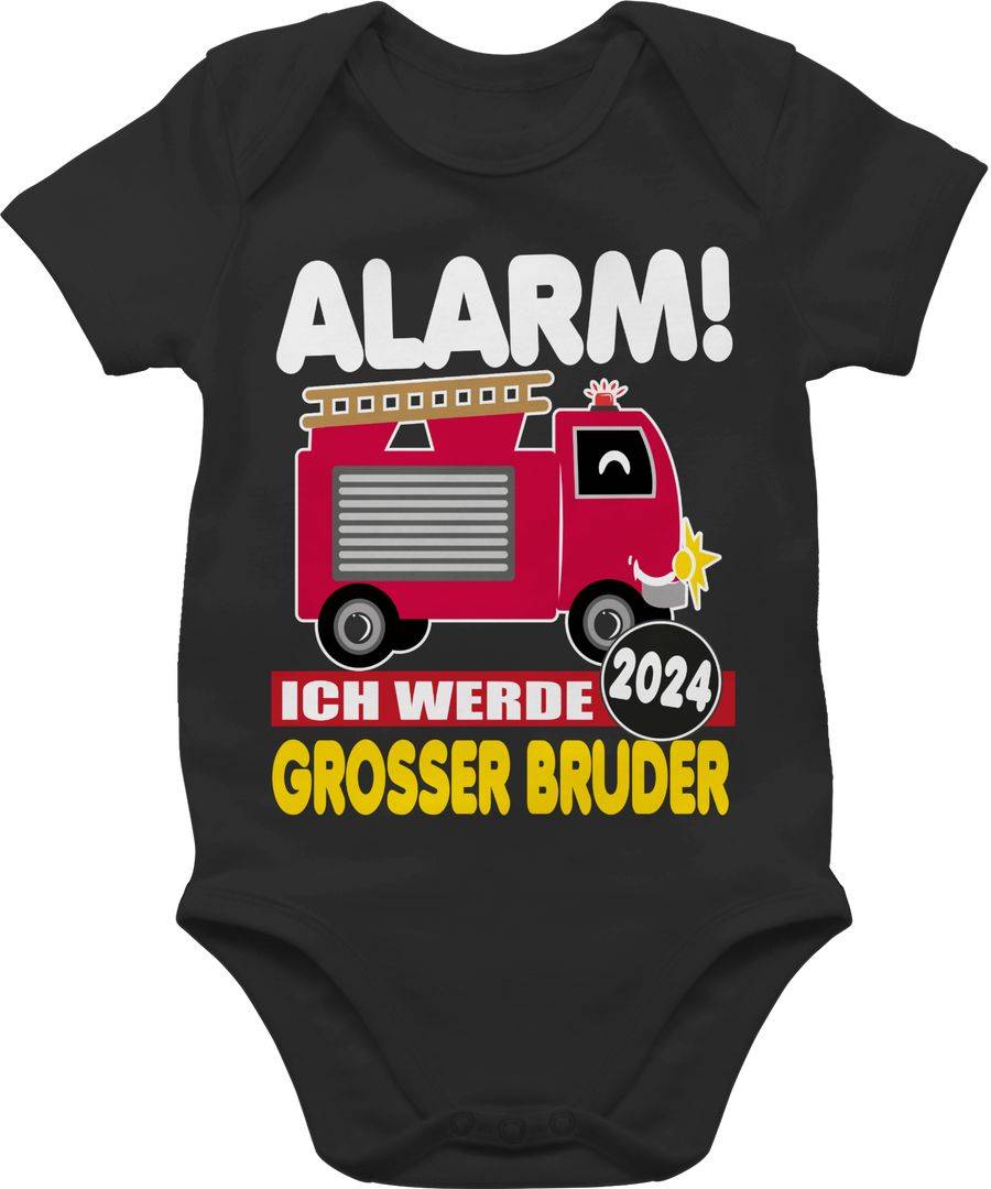 Shirtracer Großer Bruder 2024 Feuerwehrauto: T-Shirt Rucksack Shirtracer