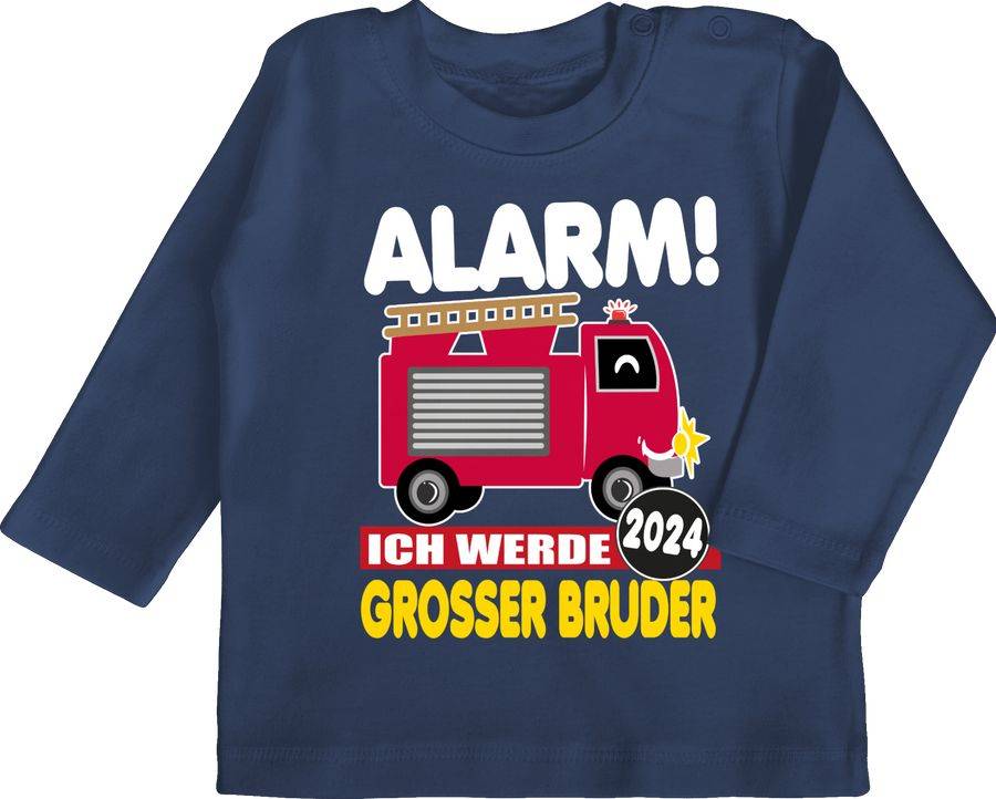 Shirtracer Großer Bruder 2024 Feuerwehrauto: T-Shirt Rucksack Shirtracer
