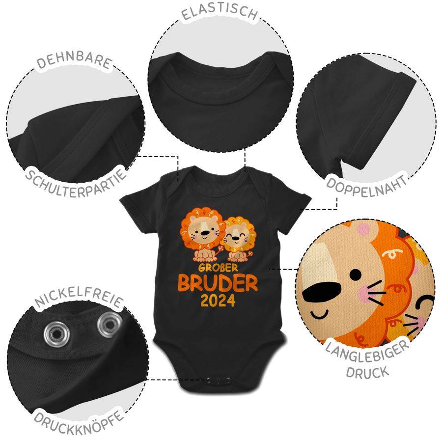 Shirtracer Großer Bruder 2024 Mit Löwen: Tshirt Gym Bag Shirtracer