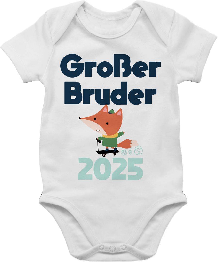 Shirtracer Großer Bruder 2025 Fuchs: Tshirt Turnbeutel Shirtracer