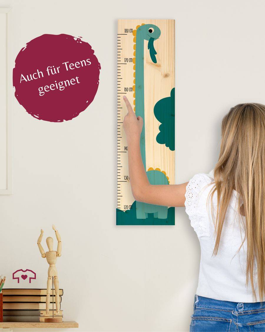 Shirtracer Großer Dino Mit Name - Kindermesslatte Jungen Shirts & Mehr Shirtracer