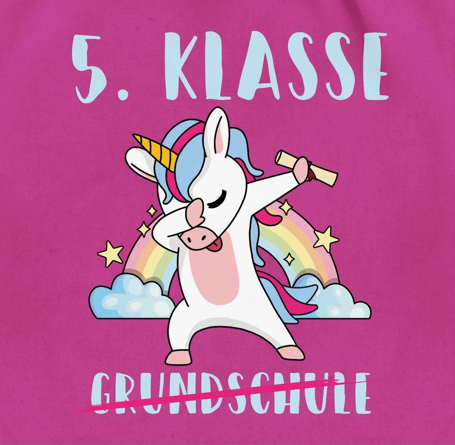 Shirtracer Grundschule 5. Klasse Einhorn: Tshirt Gym Bag Shirtracer