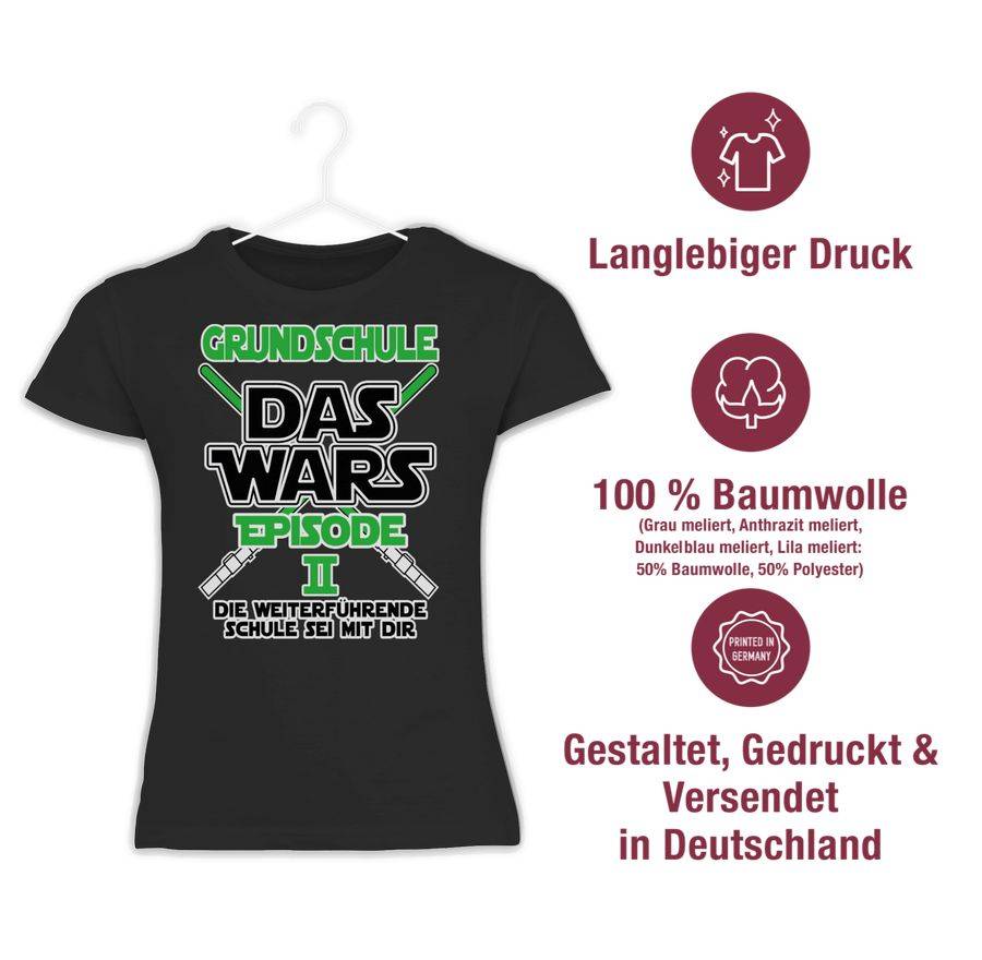 Shirtracer Grundschule Das Wars - Episode 2 - Die Weiterführende Schule Sei Mit Dir - Weiß: Shirtracer