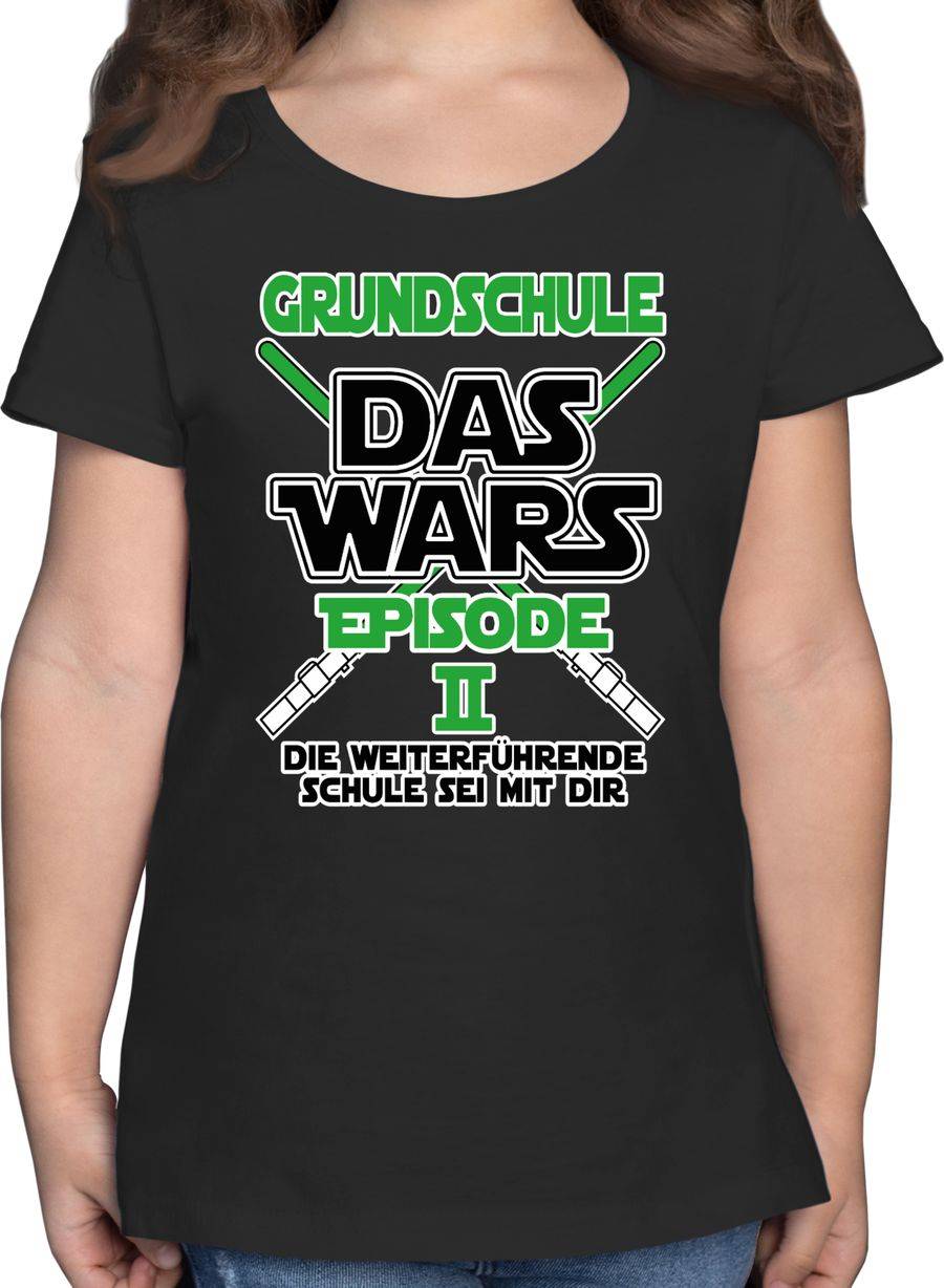 Shirtracer Grundschule Das Wars - Episode 2 - Die Weiterführende Schule sei mit dir - weiß: Shirtracer