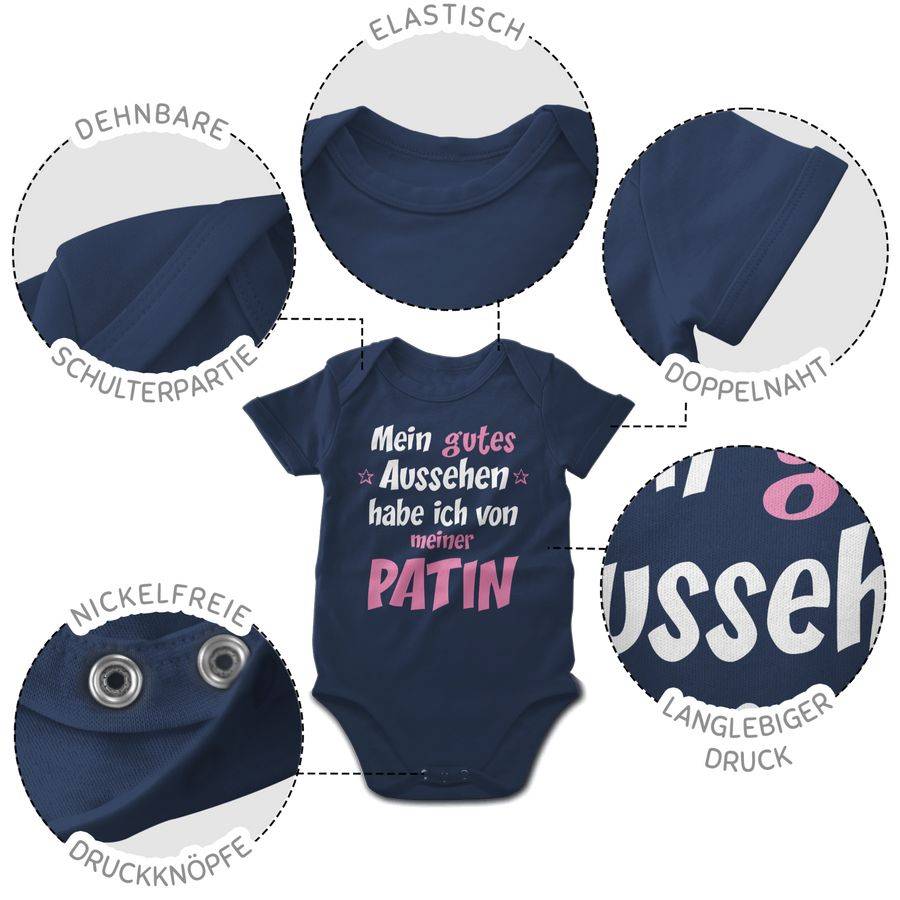 Shirtracer Gutes Aussehen Patin Mädchen - Rosa/weiß Shirts & Mehr Shirtracer
